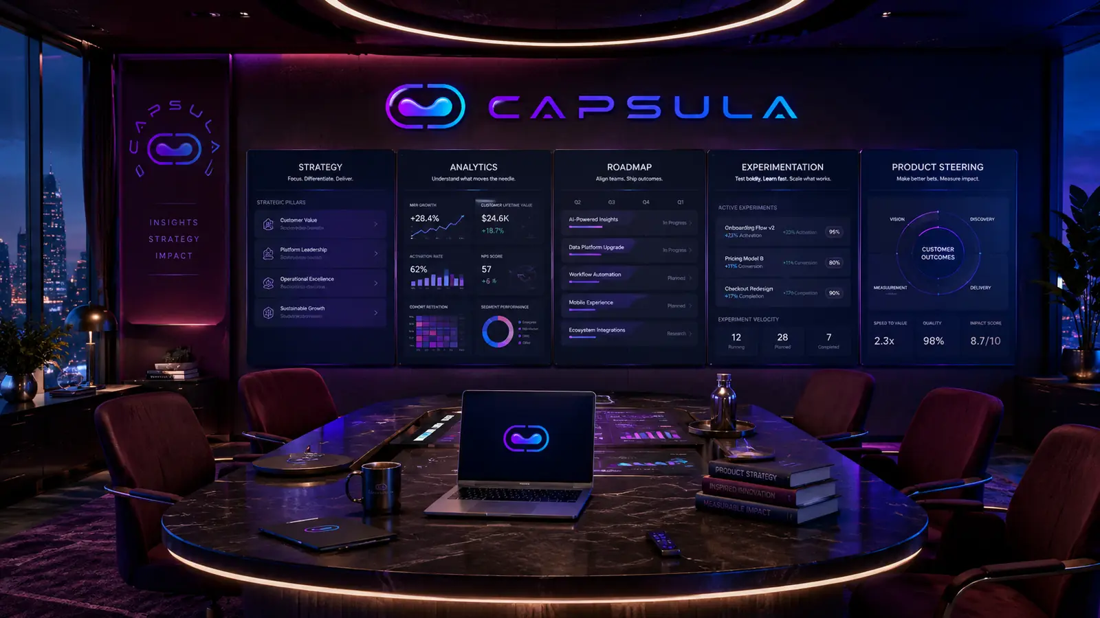 Salle de revue Capsula : analyse des parcours, conversions et points de friction