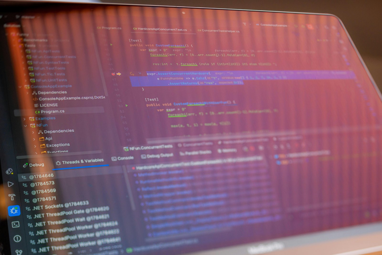 Analyse et débogage sur écran